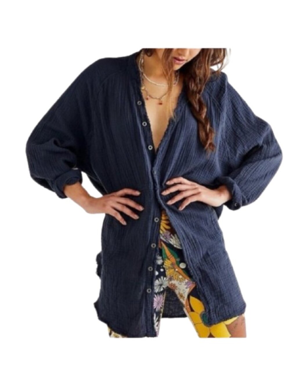 Free People We The Free Summer Daydream Button Down